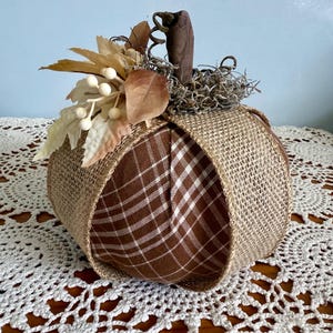 Plaid Fabric Pumpkin