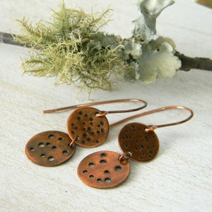 Copper earrings Effervescence handmade copper jewelry seventh anniversary gift unique jewelry 7th anniversary gift for her nature inspired image 9