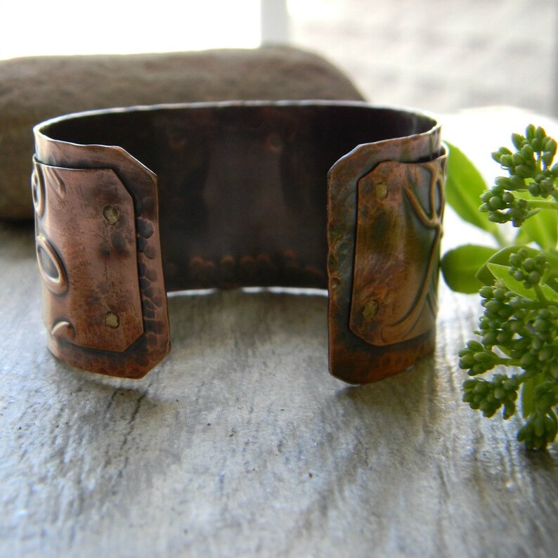 Copper Cuff Bracelet Handmade Hammered Copper Bracelet Artisan Etsy
