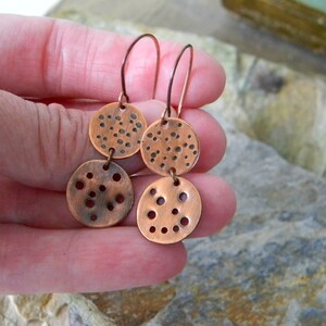 Copper earrings Effervescence handmade copper jewelry seventh anniversary gift unique jewelry 7th anniversary gift for her nature inspired image 6