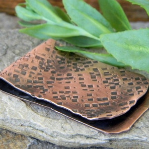 Hammered copper moneyclip Fathers Day Gift metal work handmade distressed rustic copper 7th anniversary gift graduation metalwork money clip