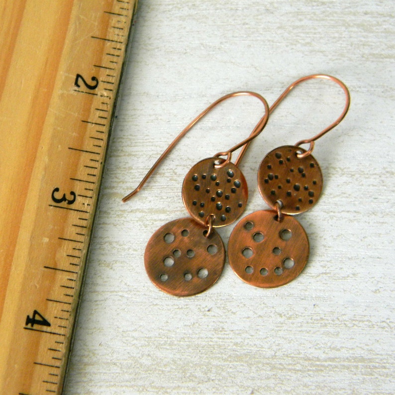 Copper earrings Effervescence handmade copper jewelry seventh anniversary gift unique jewelry 7th anniversary gift for her nature inspired image 10