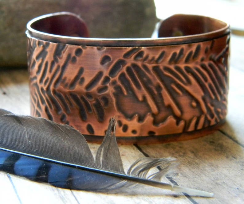 Copper Cuff Bracelet Handmade Hammered Copper Bracelet Artisan Etsy