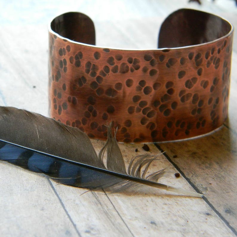 Copper Cuff Bracelet Handmade Hammered Copper Bracelet Rustic Etsy