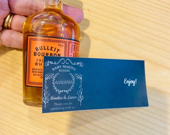 Bourbon Mini Likor Flasche Label Mini Schnaps Flasche Etsy