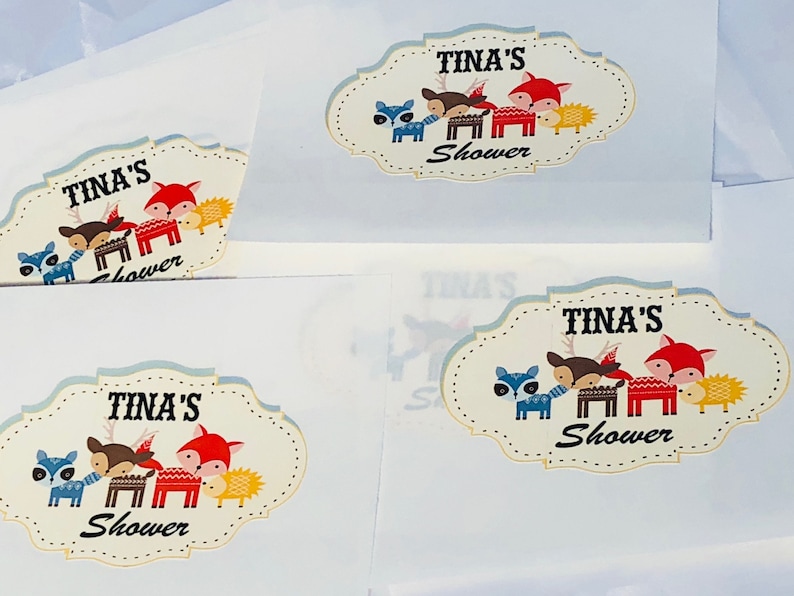 Woodland Babies Stickers Woodland Baby Shower stickers Woodland Stickers Set of 24