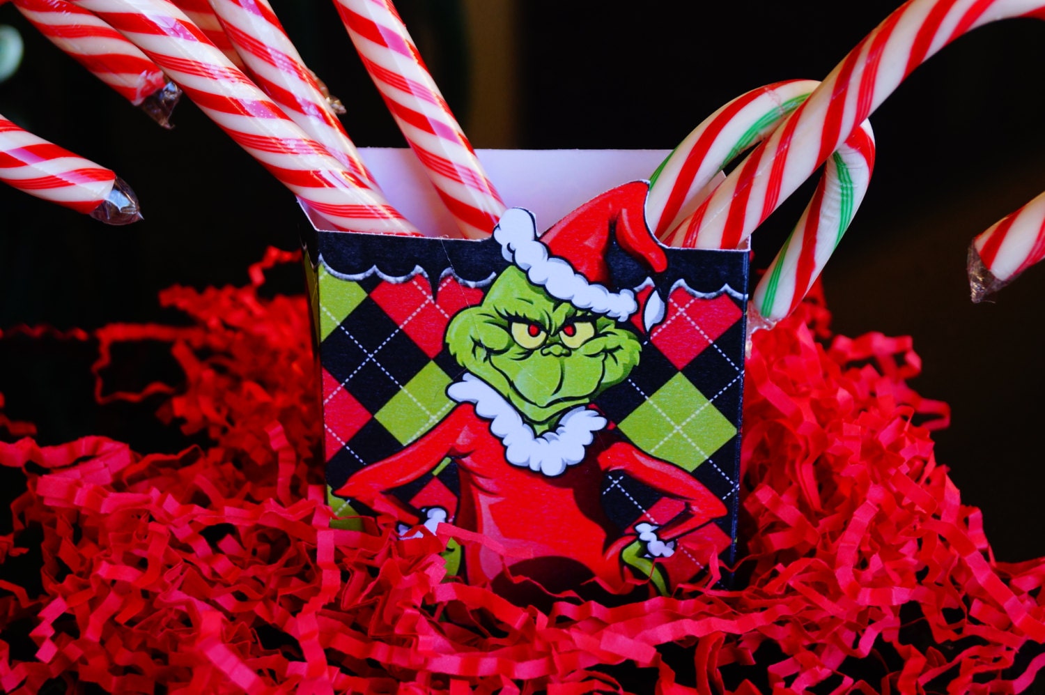 The Grinch favor box Mr Grinch favors Christmas boxes | Etsy