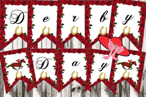 Derby Day Banner Derby Party Banner Derby Party Favors Etsy