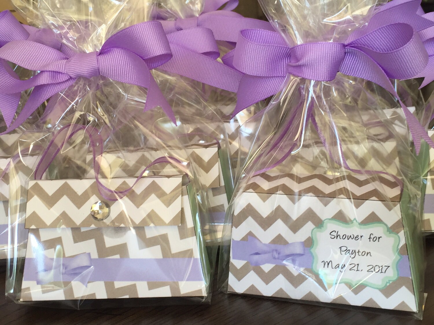 Lavender And Mint Baby Shower Purse Grey Chevron Print Mint Etsy