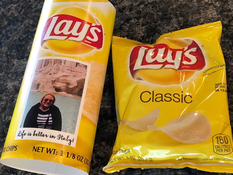 WRAPPER ONLY. Lays Potato Chips Wrappers Personalized Lays Etsy