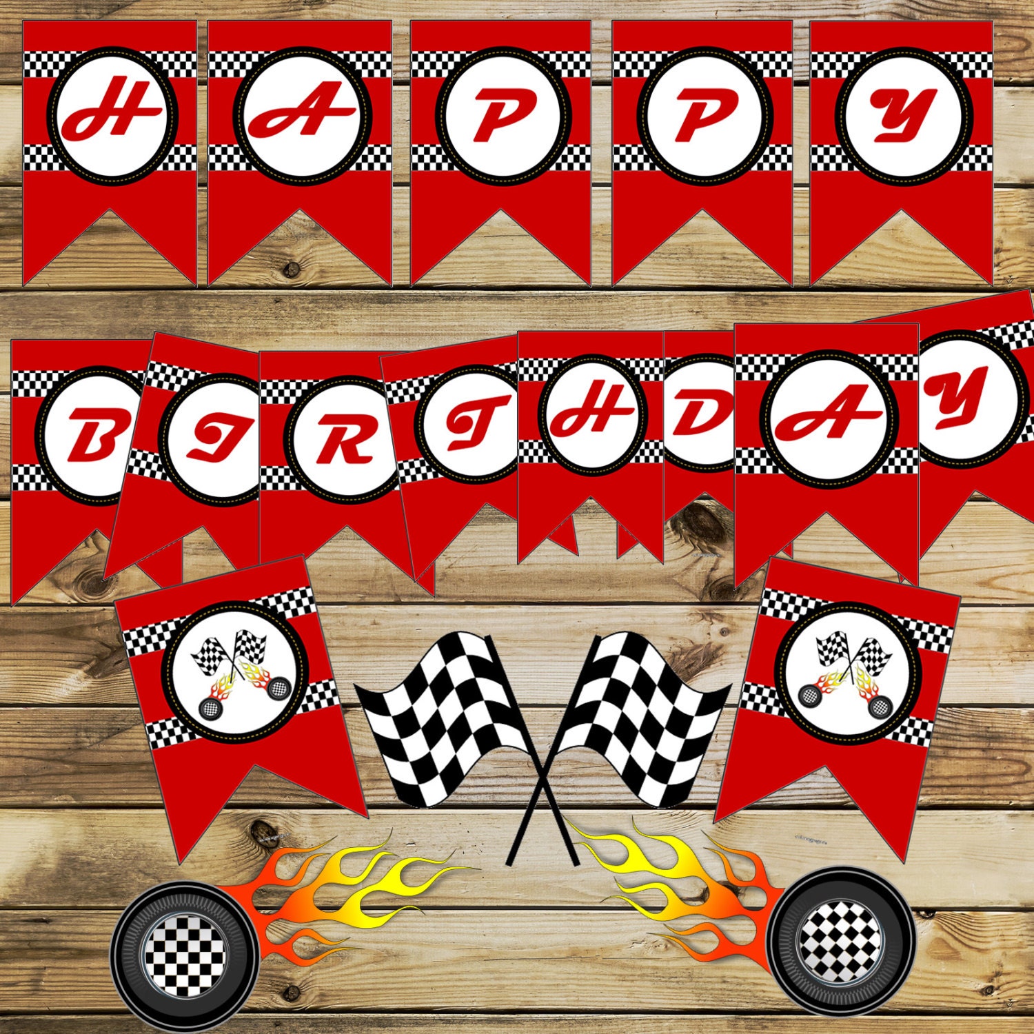Race Car BannerRacing cars party banner Race Car party | Etsy