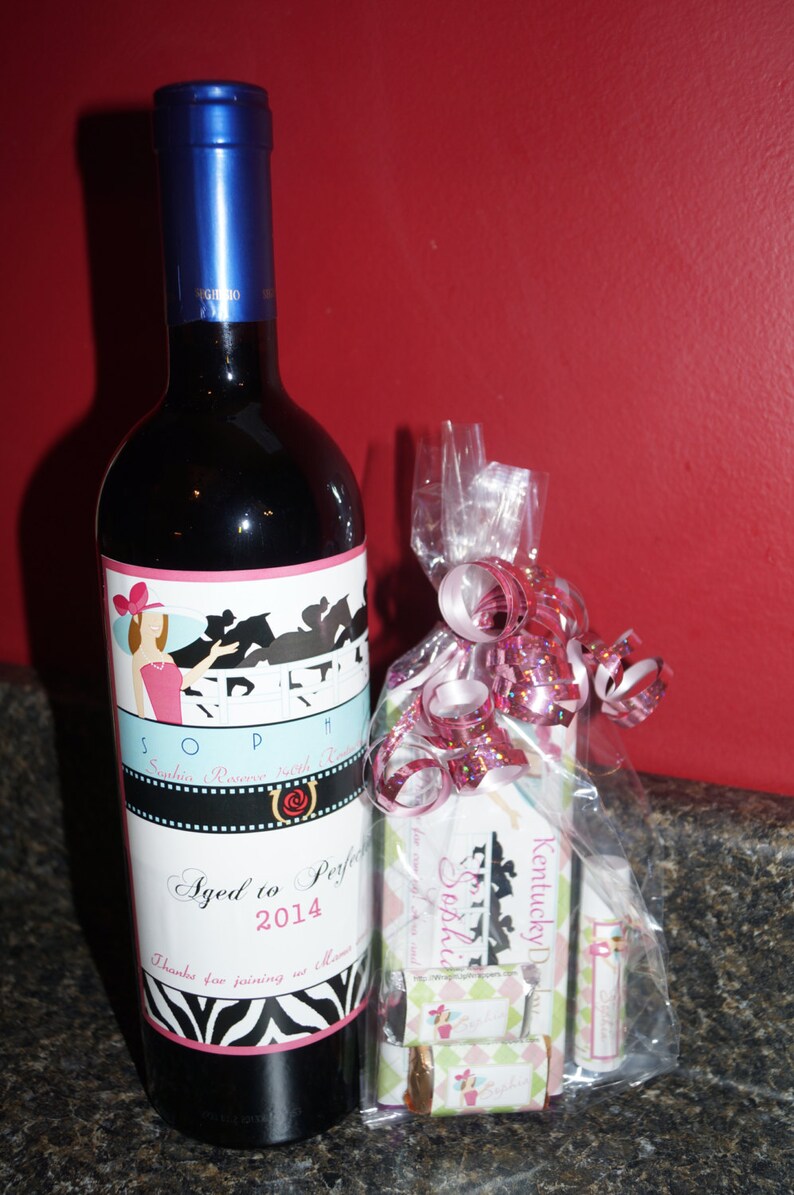Kentucky Derby Wine Labels Kentucky Derby Party Favors Derby Etsy
