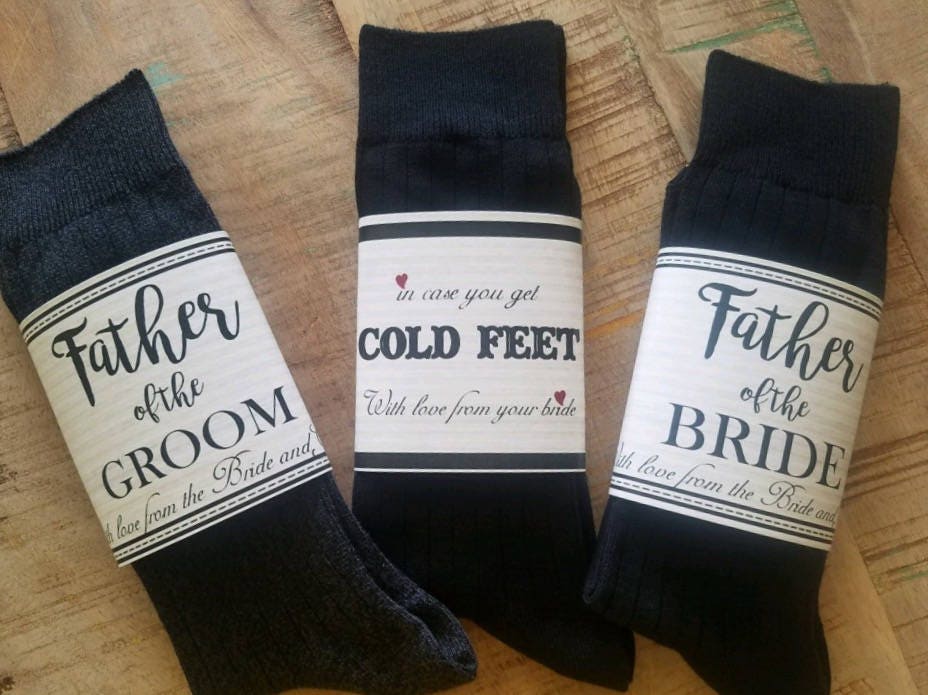 Wedding Cold Feet Sock Wrap Cold Feet Label Groom Gift | Etsy