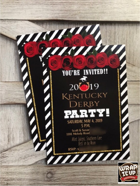 Kentucky Derby Party Invitations Derby Party Invitations Etsy