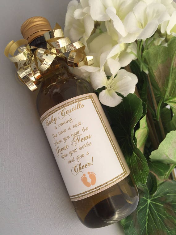 Mini Wine Bottle labels Baby Shower or delivery gifts Etsy