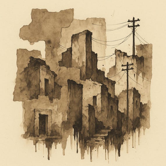 Sombra Quebrada: Urban Decay Art Print