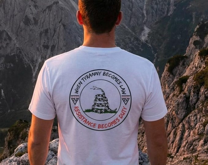 Gadsden Snake "When Tyranny Becomes Law" T-Shirt | Resistance Design