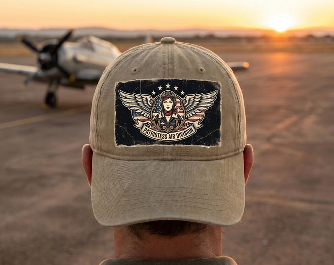 Vintage Bomber Girl Baseball Cap, Retro Aviation Nose Art Hat, Patriotic Woman  Low Profile Dad Hat, Veteran Owned Shop Apparel.