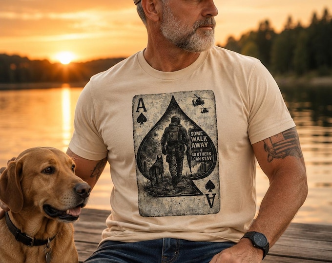 Veteran Military Shirt – Some Walk Away So Others Can Stay Soldier K9 Graphic Tee