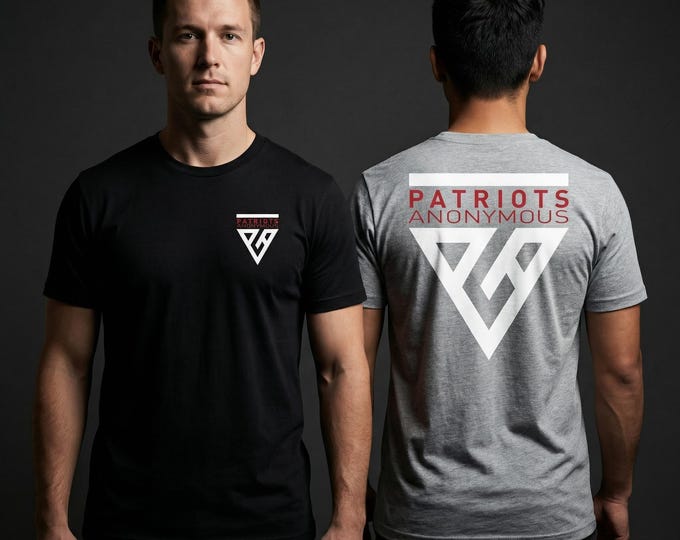 Patriots Anonymous Official Logo T-Shirt | Tactical Triangle Crest Graphic