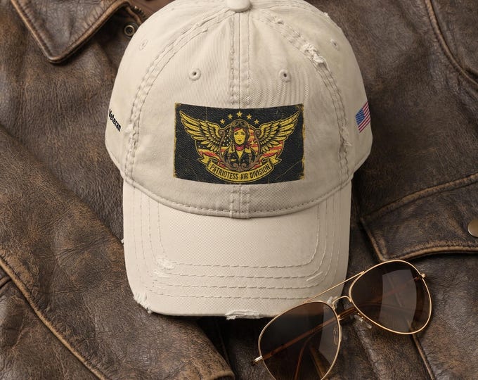 Personalized Distressed Patriotess Air Division Cap Custom Veteran Gift Patriotic Woman Hat