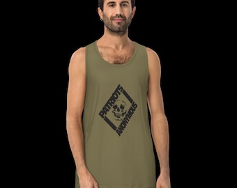Grafische tanktop met doodskop, katoenen mouwloos shirt met relaxte pasvorm