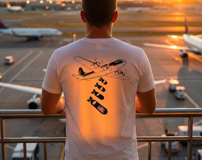 Vintage Bomber T-Shirt: WWII Nose Art Graphic, Aviation Apparel