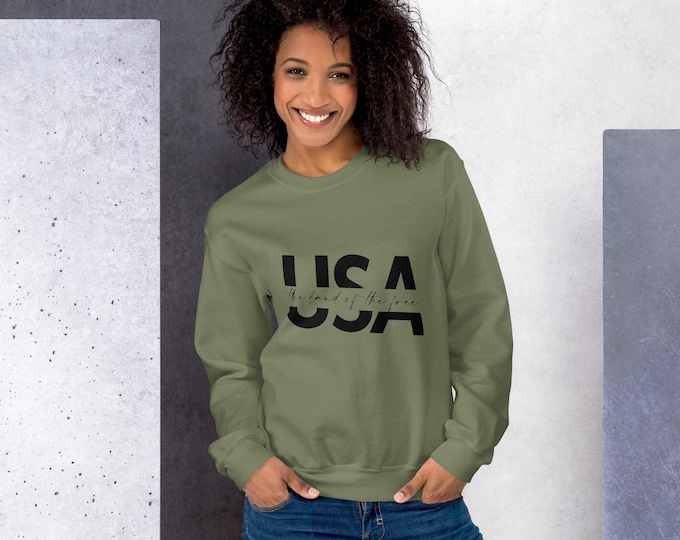 Woman's USA Land of the Free Sweatshirt