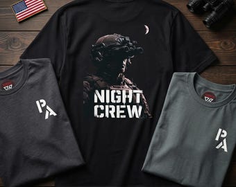 Night Crew Tactical Operator Shirt, Military NVG Graphic Tee