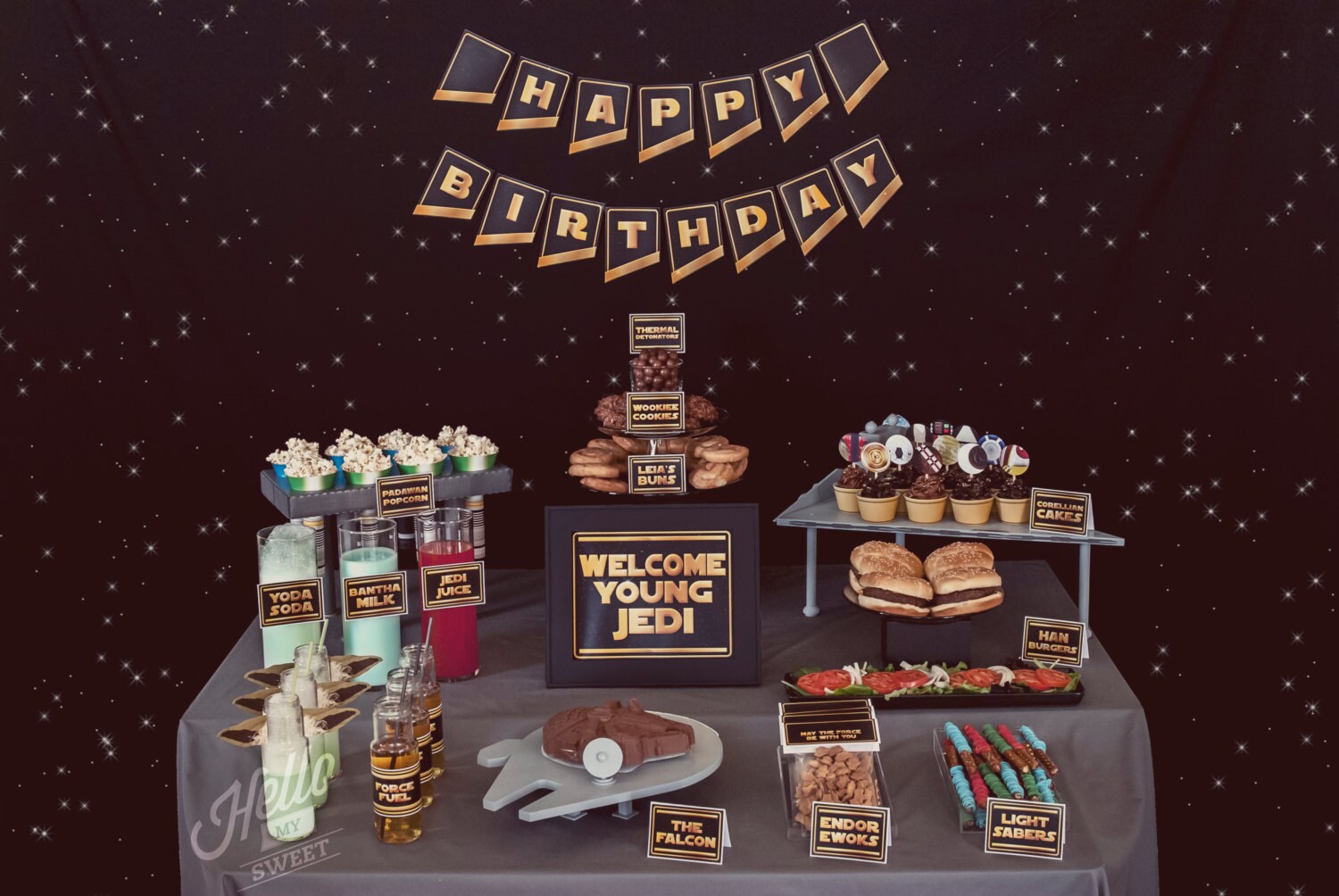 Star Wars Party Printable Decorations PERSONALIZED SET Etsy