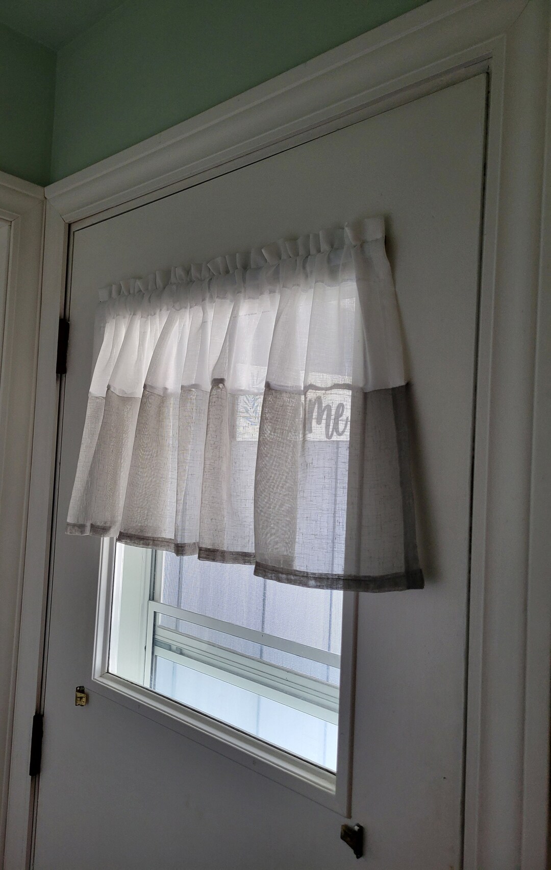 Grey and White Valances Etsy