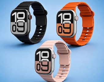 Silicone Band for Apple Watch Ultra 2 Series 10 9 8 7 6 SE, Sport Loop Strap 49mm 45mm 44mm 42mm 41mm 40mm 38mm 46mm
