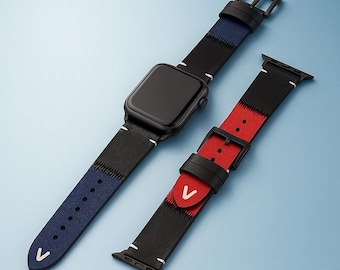 Genuine Leather Apple Watch Band: Luxury iWatch Strap, Series 9/8/7/6/SE/5/4/3