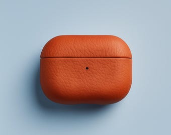 Capa artesanal em couro genuíno para AirPods | Capa protetora para fones de ouvido sem fio Pro 1/2 e Gen 3/4 | Protetor durável para fones de ouvido Apple