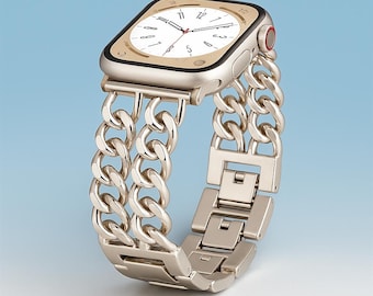 Apple Watch Band | Stainless Steel iWatch Strap | Ultra 2 49mm, Series 9 8 7 SE 40mm 41mm 44mm 45mm Bracelet | Gifts