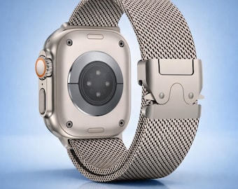 Correa Milanese Loop de lujo para Apple Watch Ultra 2 (49 mm) y Series SE-10 (41/42/44/45/46 mm) - Correa de acero inoxidable para iWatch