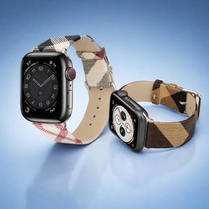 Premium Genuine Leather Strap for Apple Watch Ultra 38mm-49mm, Luxury Handcrafted Bracelet for iWatch Series 9/8/7/SE, Stylish Band image 1