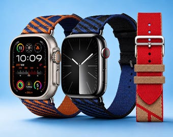 Robustes Nylon Apple-Uhrenarmband Ultra & All Series | Verstellbarer Sport-Loop für Männer und Frauen | iWatch 38mm bis 49mm | Strapazierfähiger Wechselriemen