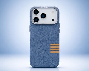 MagSafe Fabric iPhone Case with Wireless Charging | Flax Cloth Cover for iPhone 18  17 16 15 14 Pro Max | Alloy Lens Protection Phone Case
