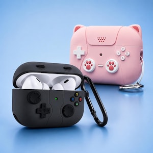 Unique Gamer AirPods Case | Vintage Console Design for AirPods 3rd/4th Gen & Pro 3 | Durable Silicone w/ Keychain | Perfect Gaming Gift image 1