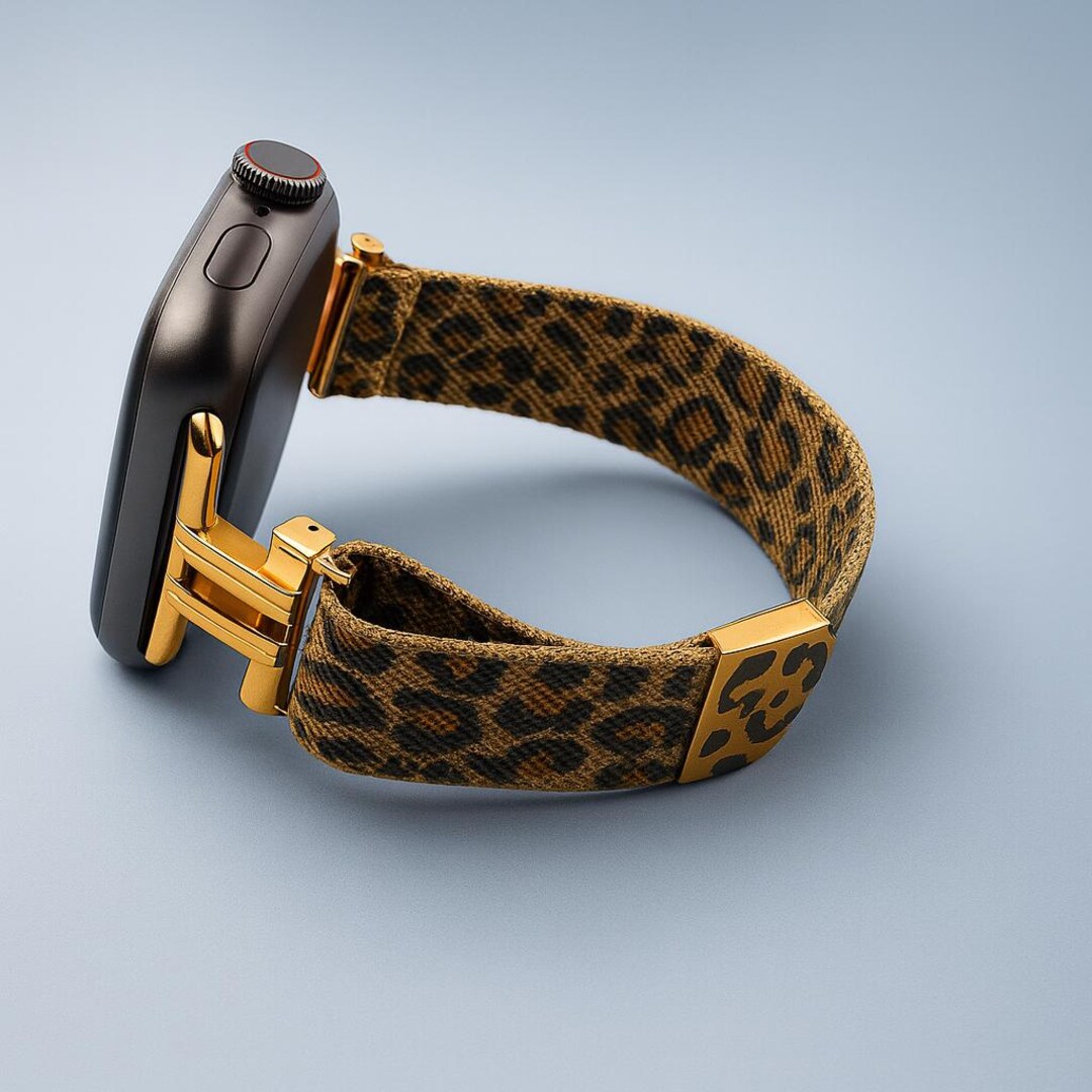 - Apple Watch band leopard Milanese stainless ? Milanese Mesh Metal Magnetic Leopard Watch Band for Apple  main image 2