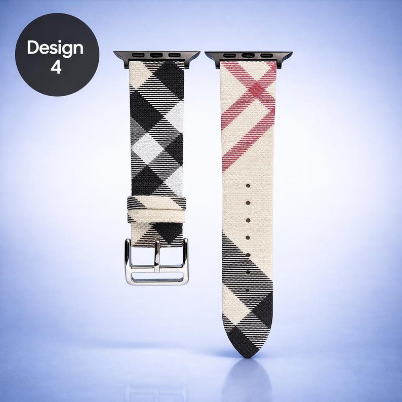Premium Genuine Leather Strap for Apple Watch Ultra 38mm-49mm, Luxury Handcrafted Bracelet for iWatch Series 9/8/7/SE, Stylish Band Design 4