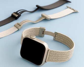 Slim Magnetic Apple Watch Band for Women: Stainless Steel Bracelet