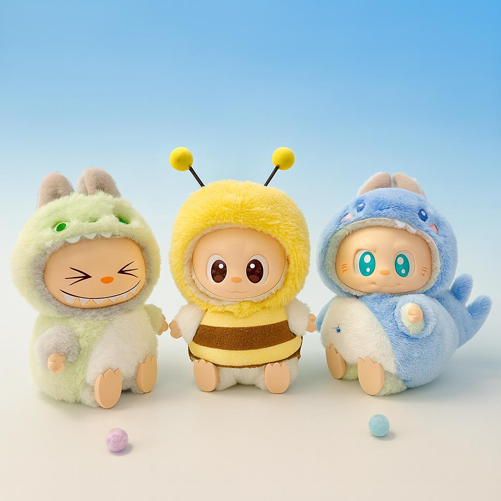 ☆ 〇〇ページ ラブブ用 コスチューム 緑5点セット まとめて用 Labubu