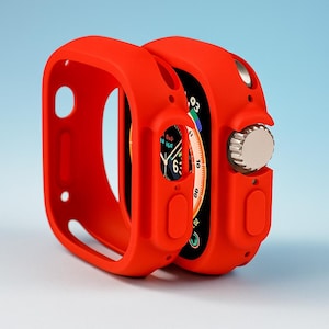 Weiches Silikon Apple Watch Hülle | Voller Stoßschutz für iWatch SE Series 3-9 & Ultra 2 | Deckt alle Apple Watch Größen (38 mm-49 mm)