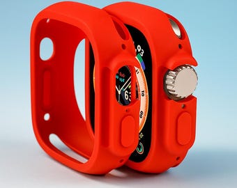 Soft Silicone Apple Watch Case | Full Bumper Protection for iWatch SE Series 3-9 & Ultra 2 | Covers All Apple Watch Sizes (38mm-49mm)