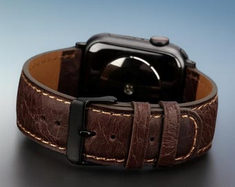 Genuine Leather Apple Watch Band Strap 38mm - 49mm | Retro Luxury Belt for iWatch Series Ultra 2/Ultra/SE/11/10/9/8/7/6/5/4/3