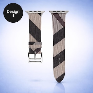 Premium Genuine Leather Strap for Apple Watch Ultra 38mm-49mm, Luxury Handcrafted Bracelet for iWatch Series 9/8/7/SE, Stylish Band Design 1
