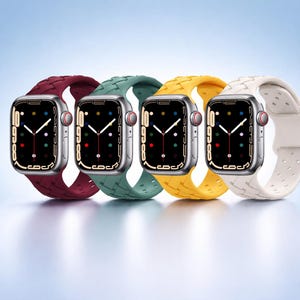 Sportgevlochten Apple Watch-band | Siliconen sololus | iWatch-bandje 49 mm 45 mm 44 mm | Serie 11 10 9 Ultra SE