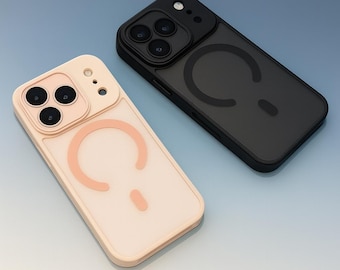 Luxe schokbestendig magnetisch iPhone-hoesje: helder mat draadloos opladen
